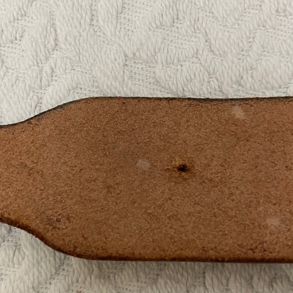 Leather belt engraved tooled dyed western cowboy horse theme (no buckle) unisex - Picture 13 of 17